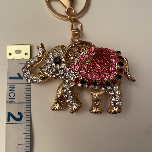 Keychain Jeweled Sparkly Owl Elephant Bear Bling - Picture 8 of 10